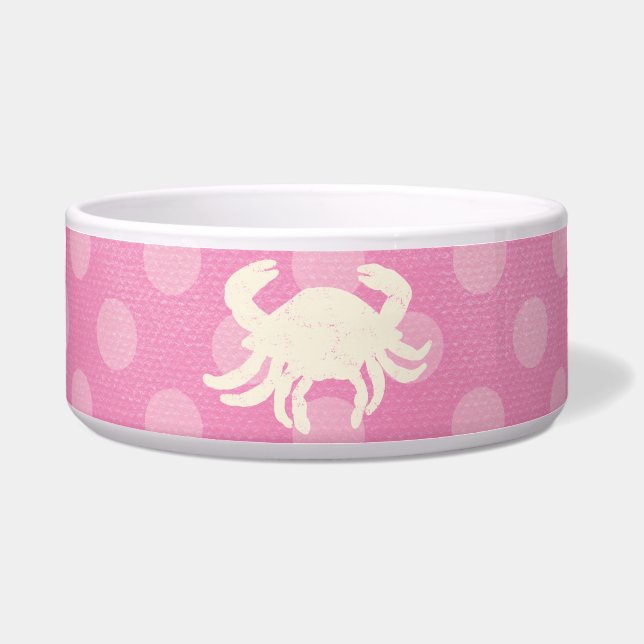 Écuelle Dans le bol de nourriture pour chien Crabe à pois  (Devant)