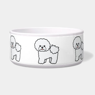 Écuelle De nombreux chiens Bichon Frise de dessin animé mi