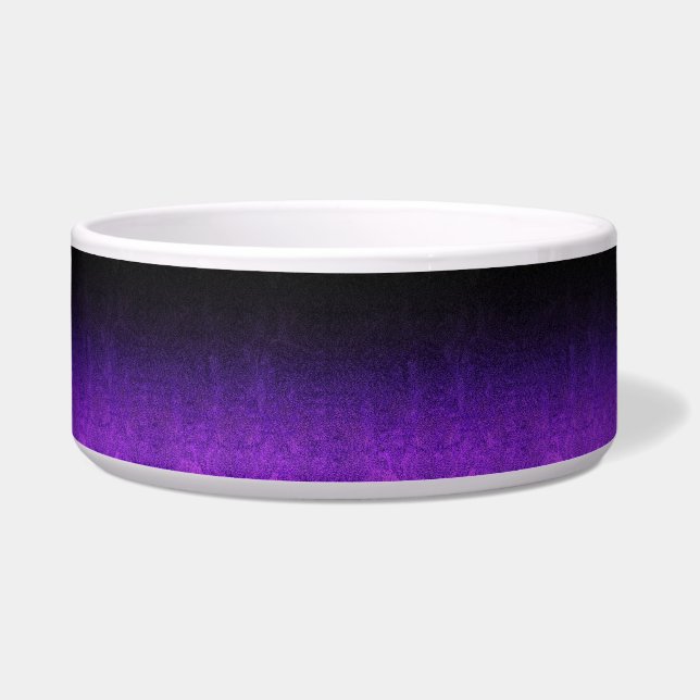 Écuelle Dégradé de Parties scintillant noire et violette (Devant)