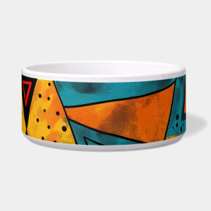 Écuelle Des triangles colorés vifs avec des motifs tribaux