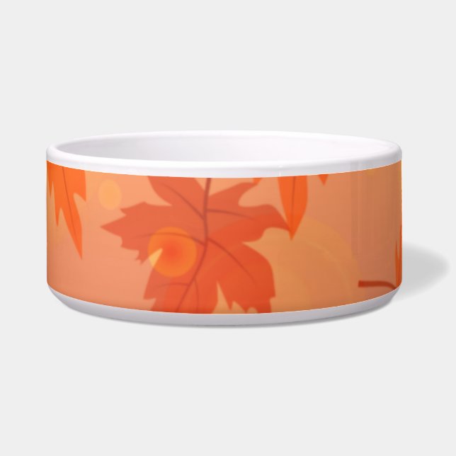 Écuelle Design d'automne avec feuilles d'érable et effet b (Devant)