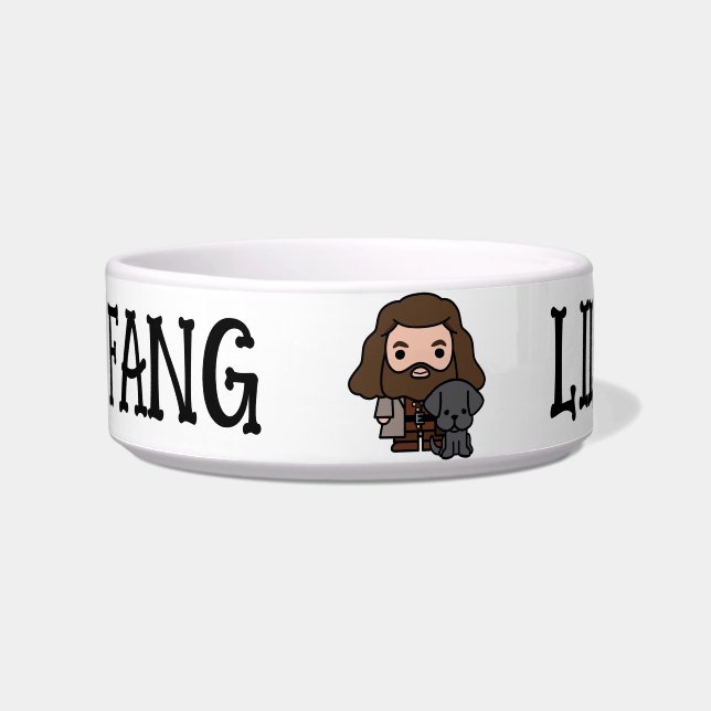 Écuelle Dessin de Hagrid et Fang dans un style cartoon (Devant)