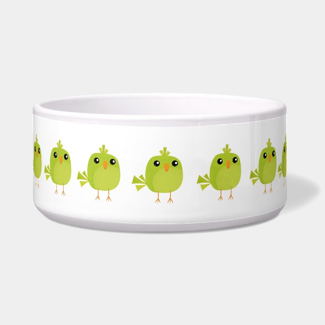 Écuelle Dessin d'oiseau vert (Devant)