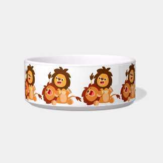 Écuelle Deux Jolies caricatures Lions Pet Bowl