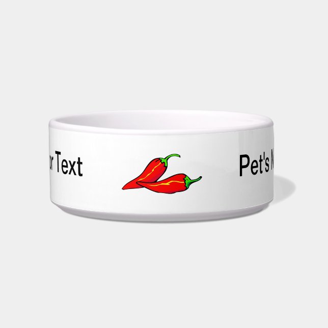 Écuelle Deux poivrons de piment rouge de côté (Devant)