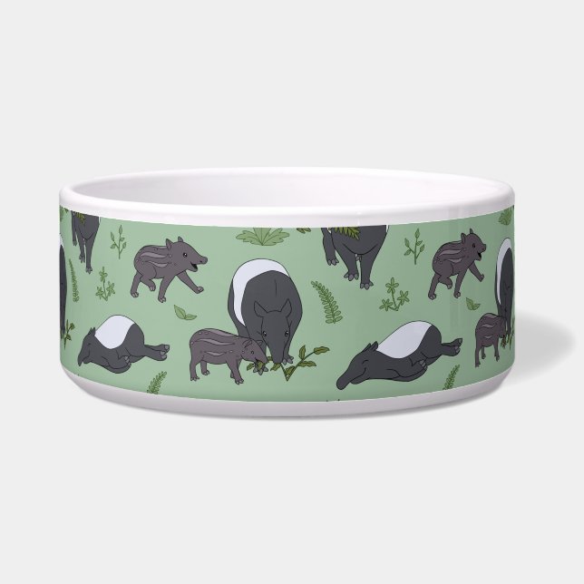 Écuelle Dîner de la famille des tapirs en vert (Devant)