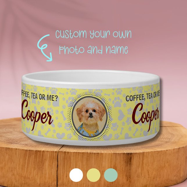Écuelle Disque unique en céramique pour animaux de compagn (Now Your Dog May have Their Unique Bowl With Custom Photo and Name)