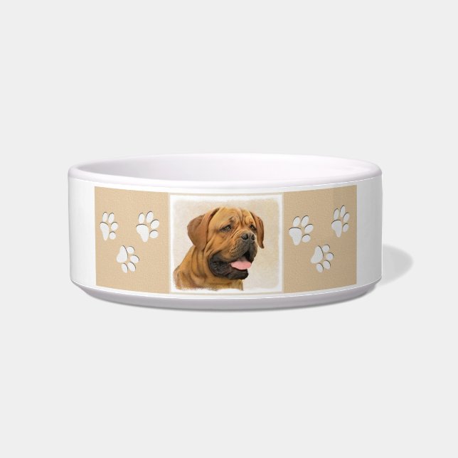 Écuelle Dogue de Bordeaux Peinture - Cute Original Chien A (Droite)
