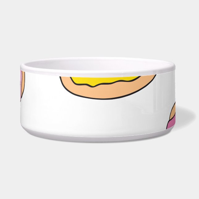 Écuelle Doodle beiguts motif, design sans soudure. (Devant)