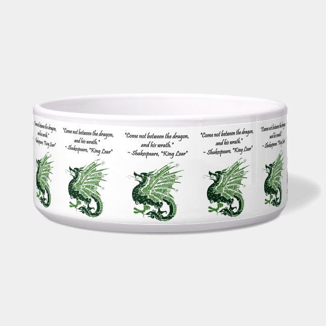 Écuelle Dragon et sa colère Shakespeare King Lear Dessin (Devant)