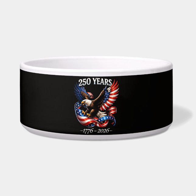Écuelle Drapeau américain de l'aigle du 250e anniversaire (Devant)