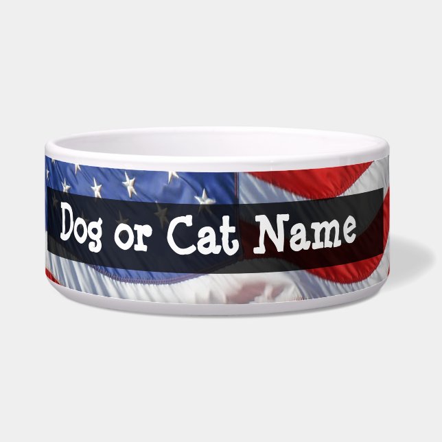 Écuelle Drapeau américain, ondulant en vent (Gauche)