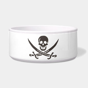 Écuelle Drapeau de crâne obsidien Drapeau de pirate Calico