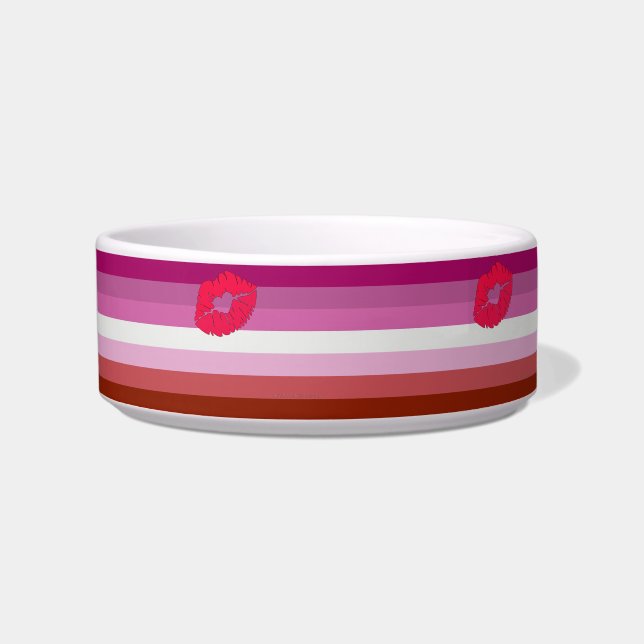 Écuelle Drapeau de fierté lesbienne au rouge à lèvres Slip (Devant)