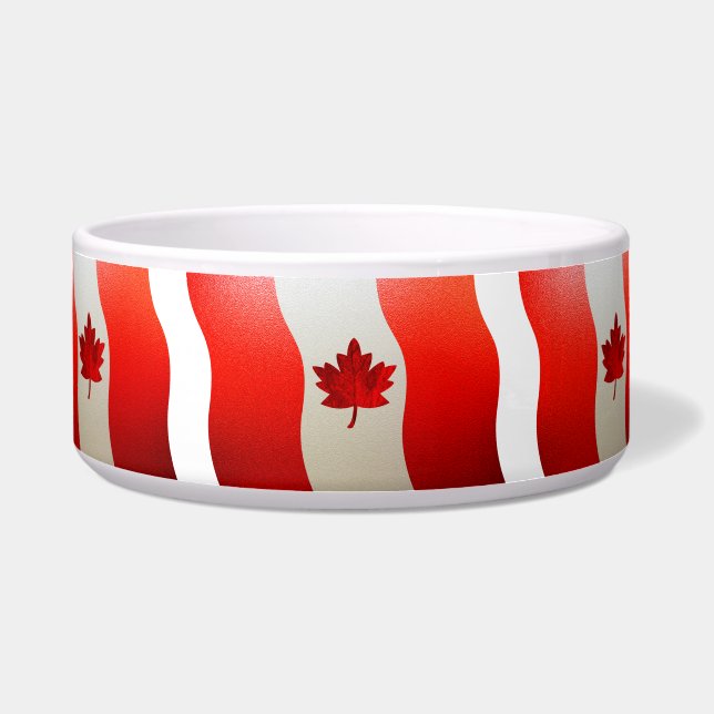 Écuelle Drapeau du Canada - Chrome (Devant)