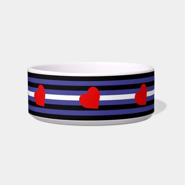 Écuelle Drapeau et cœur de fierté en cuir (Devant)