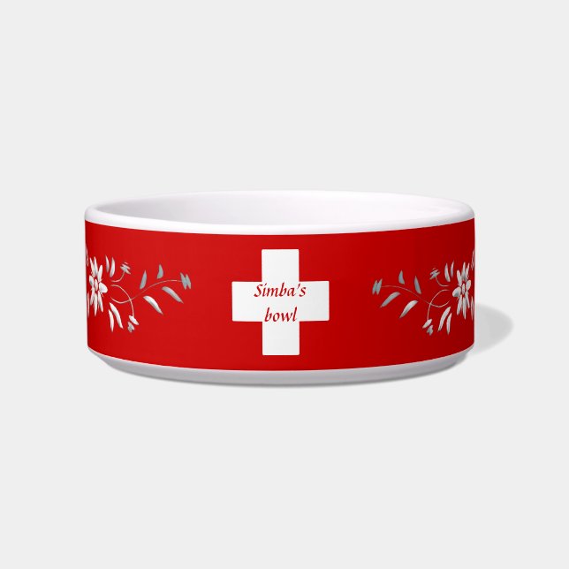 Écuelle Drapeau et edelweiss suisses (Devant)