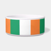 Drapeau irlandais Ceramic Pet Bowl (Chiens/Chats)