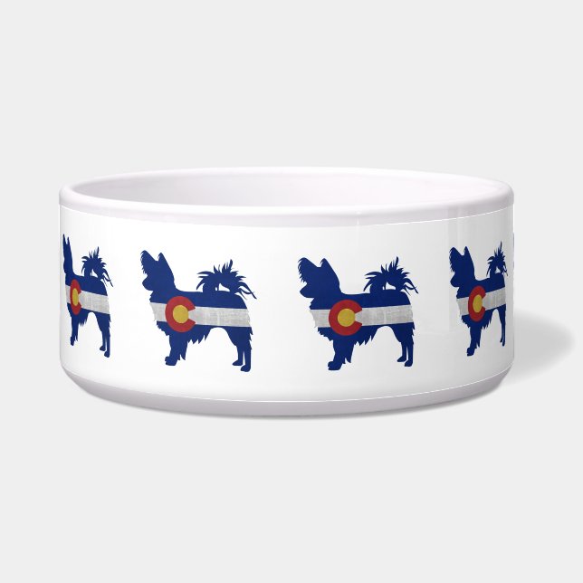 Écuelle Drapeau long Haia Chihuahua Colorado Silhouette (Devant)