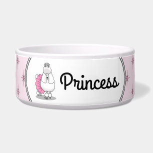 Écuelle Drôle Ballet Ballerina Princess Poodle Dog (blanc)