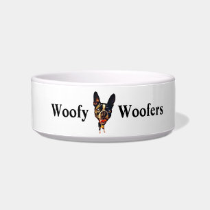 Écuelle Drôle Cartoon Boston Terrier Dog Bowl