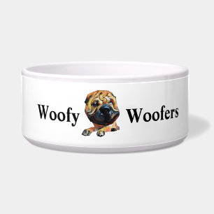 Écuelle Drôle chinois Shar Pei Chien Bowl