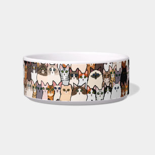 Écuelle Drôle de motif de collage avec tant de chats et de