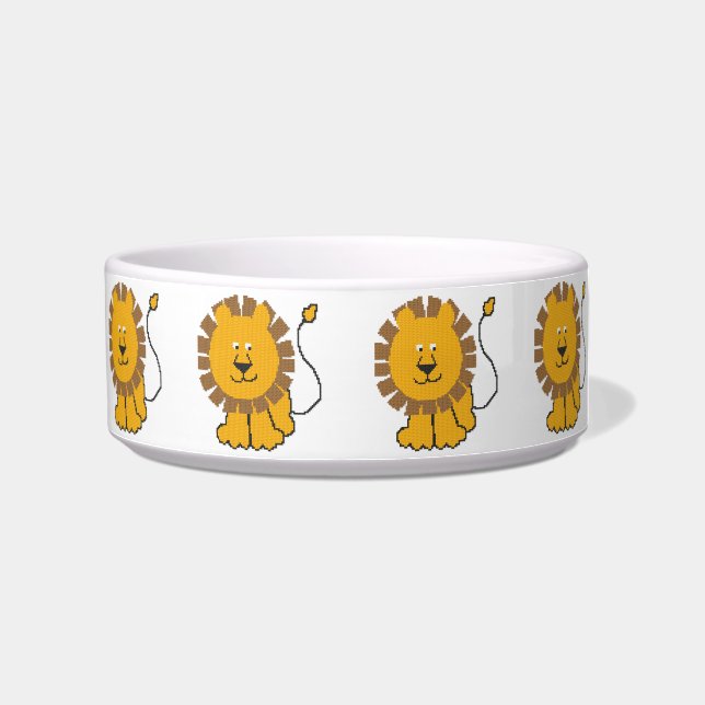 Écuelle Drôle dessin animé de point de croix Lion (Droite)