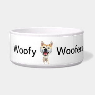 Écuelle Drôle dessin Shiba Inu Woofy Woofy Woofy Bowl chie