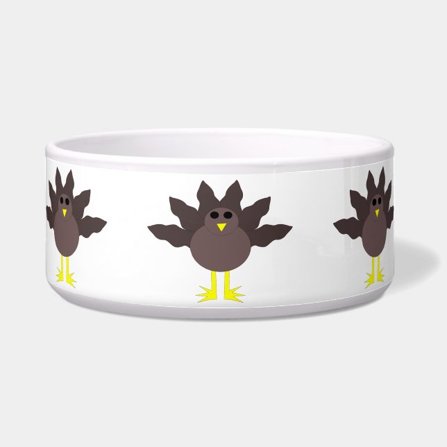 Écuelle Drôle Thanksgiving Turkey Pet Bowl (Devant)