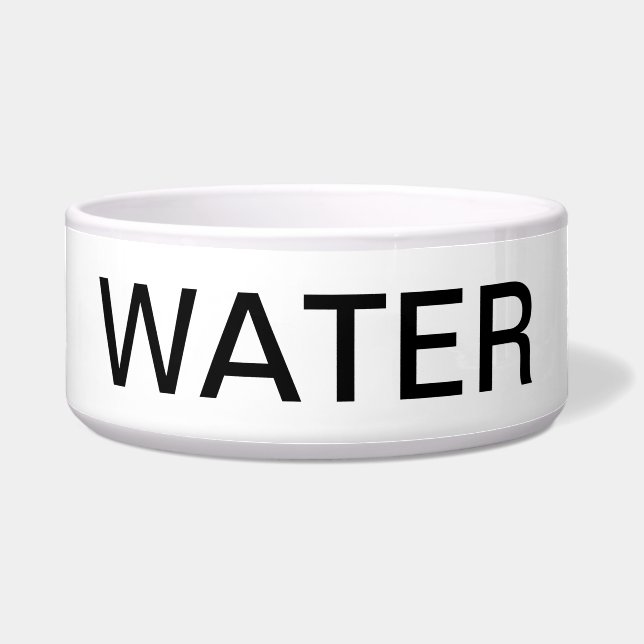 Écuelle "Eau" Conception de texte Pet Bowl (Devant)