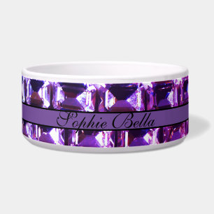 Écuelle Élégant diamants de pierres précieuses violettes