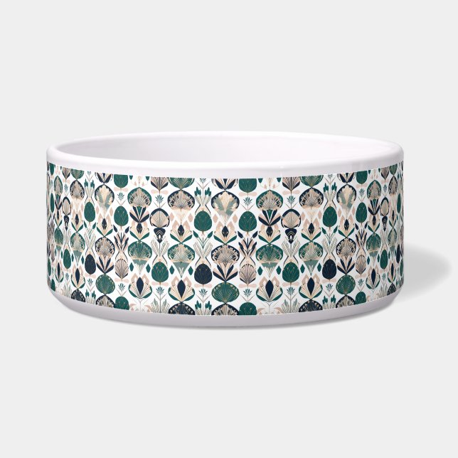 Écuelle Elegant Gold & Geometric Easter Bunny | Pet Bowl (Devant)