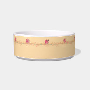 Écuelle élégant mignon floral d'ange girly vintage de