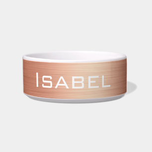 Écuelle Élégant Rose d'huile d'or Monogramme Personnalisé