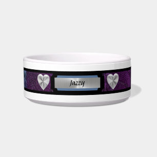 Écuelle Elégant Royal Purple Dog Bowl personnalisé avec co