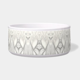 Écuelle Elégante crème blanche Coeur en céramique Pet Bowl