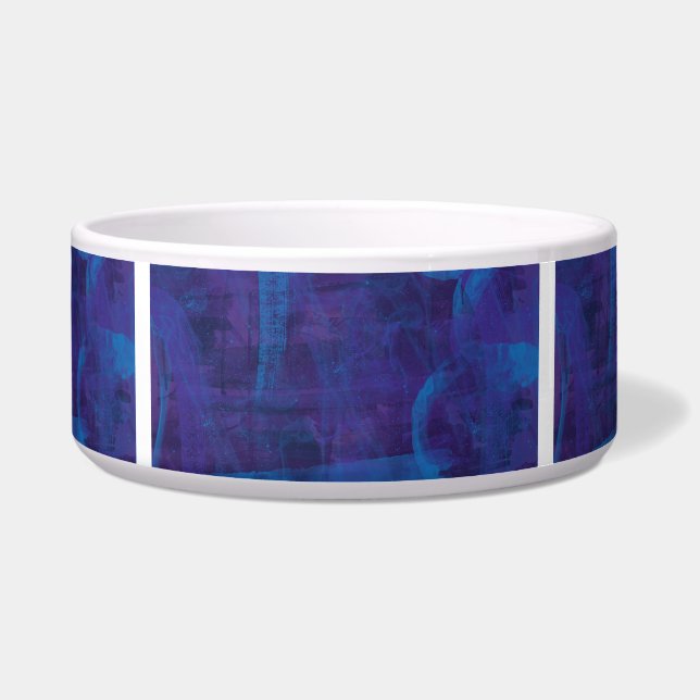 Écuelle Elégante peinture moderne bleu et violet (Devant)