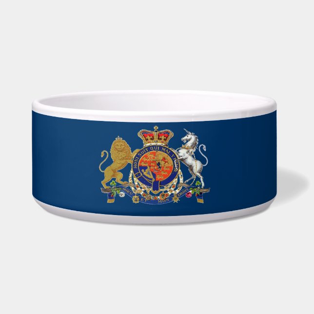 Écuelle Emblème royal ~ Bol de chien 40oz (Gauche)