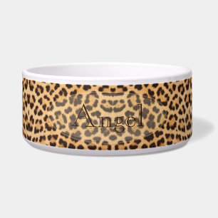 Écuelle Empreinte de léopard Personnalisé Pet Food Bowl -