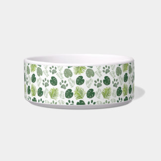 Écuelle Empreinte de patte avec feuilles de palmier et feu