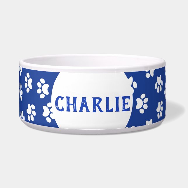 Écuelle Empreinte de patte bleu (Devant)