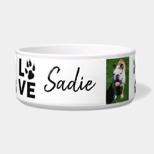 Écuelle Empreinte de patte. Nom du chien et photo Custom