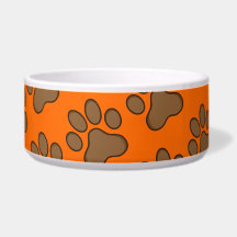 Empreinte de patte orange vif