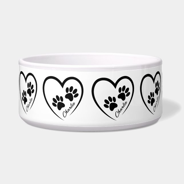 Écuelle Empreintes de pattes de Love Dog Bowl (Devant)