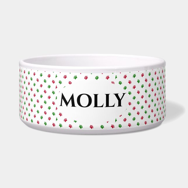 Écuelle Empreintes de pattes du Christmas Dog Bowl (Devant)