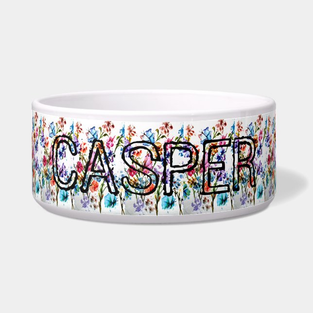 ÉCUELLE EMPREINTES DE PATTES | GRANDE BOULE POUR ANIMAUX (Devant)