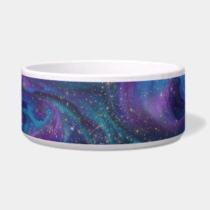 Écuelle Encre cosmique Turquoise bleu violet Galaxie Neb