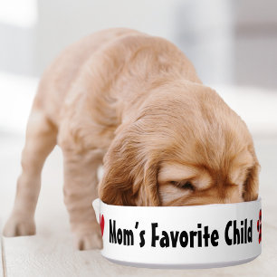 Écuelle Enfant favori de maman, Coeur rouge & Paw, drôle d