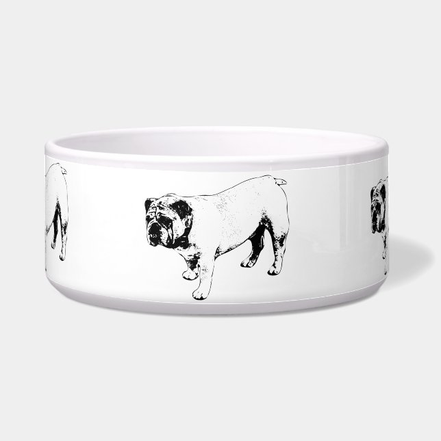 Écuelle Équilibre Bulldog à l'encre (Devant)